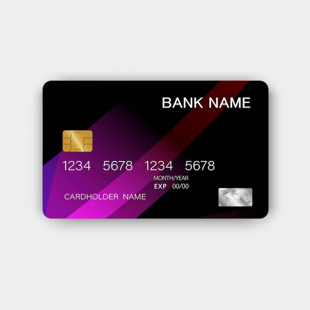 Glanzende paarse plastic luxe creditcard