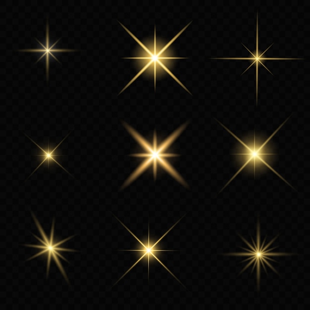 Vector glare star sparkling