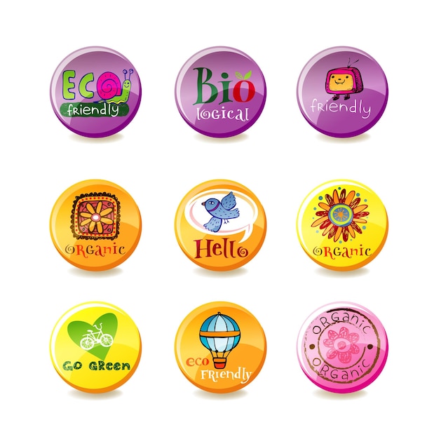 Glas eco-badges