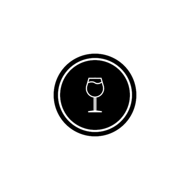 glas pictogram vector sjabloon illustratie logo ontwerp