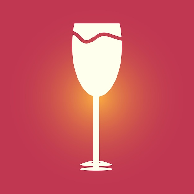 Glas trendy icoon modieuze abstracte vector illustratie kleurrijke kunstwerken prachtig ontwerp
