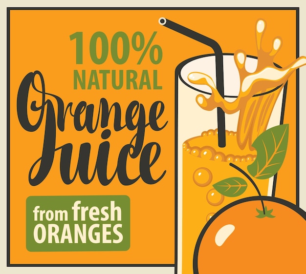Glas vers sinaasappelsap