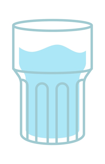 Glas water pictogram vectorillustratie