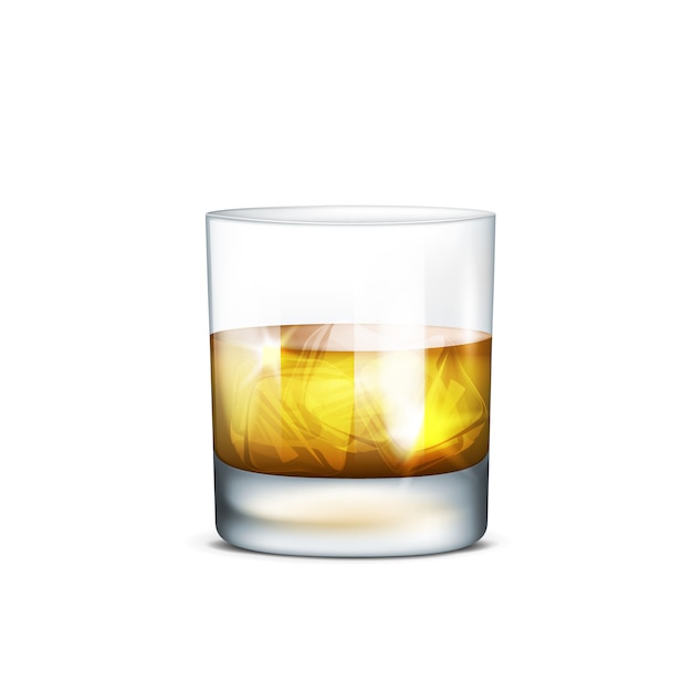 Vector glas whisky