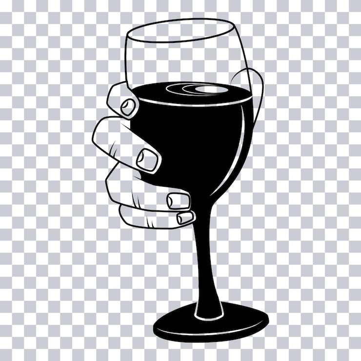 Vector glas wijn clip art graphics