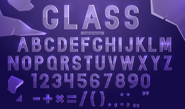 glass alphabet template