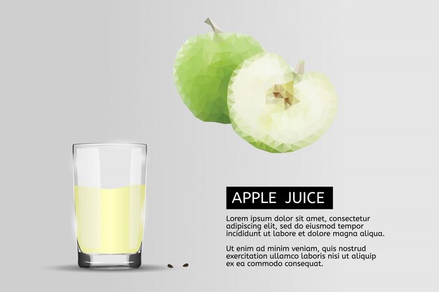 Glass of apple juice.