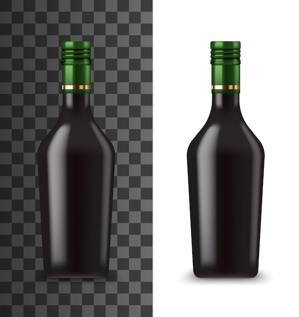 유리 병 초콜릿 크림 주류 3d 모형