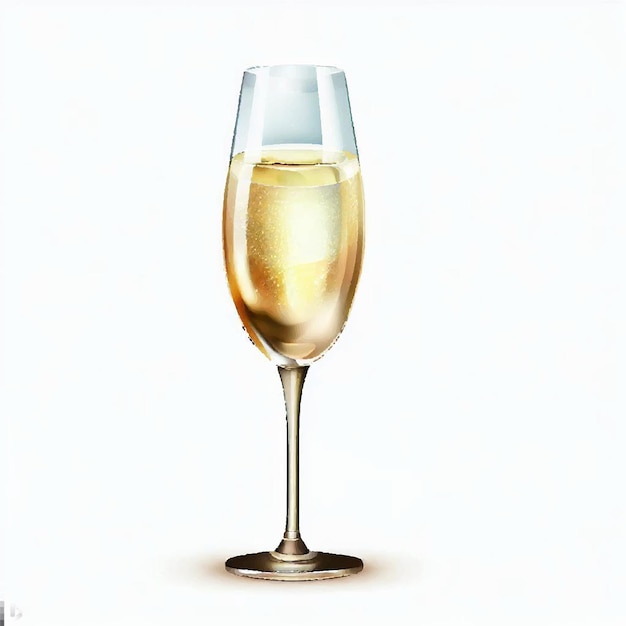 Glass of champagne vector illustration