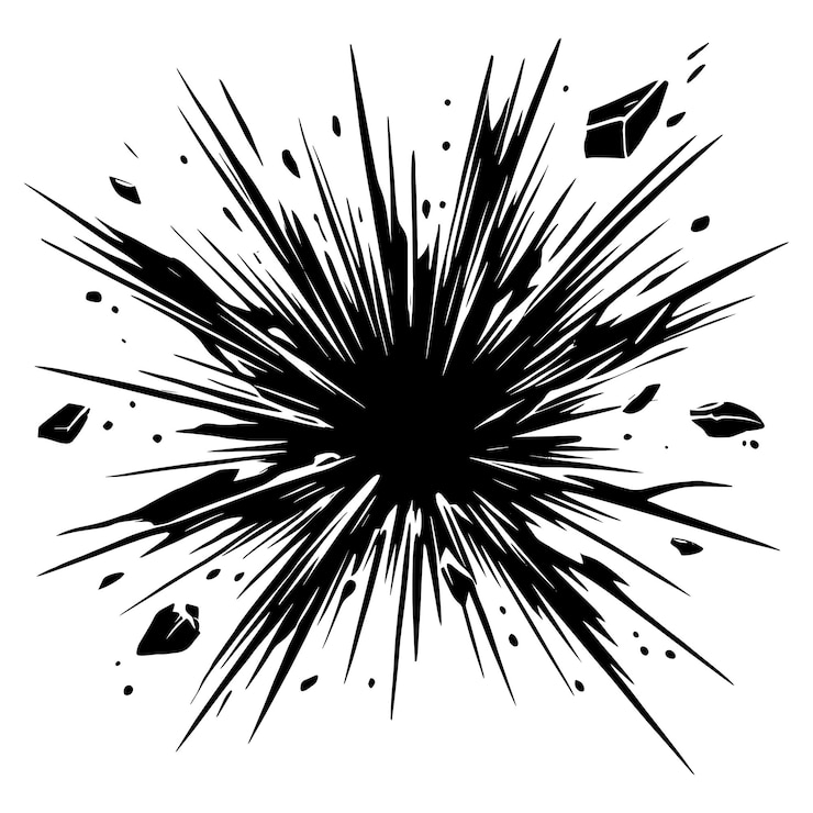 Vector glass crack shape element silhouette vector illustration isolated on a white background