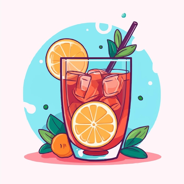 glass cup of juice orange juice illustration