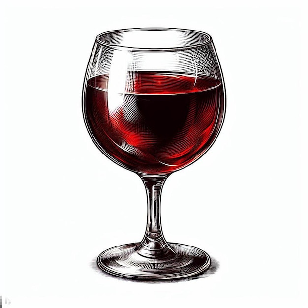 Glass of delicious traditional french red wine caberent sauvignon merlot grand cru vector