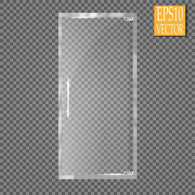 Glass doors isolated on transparent background.