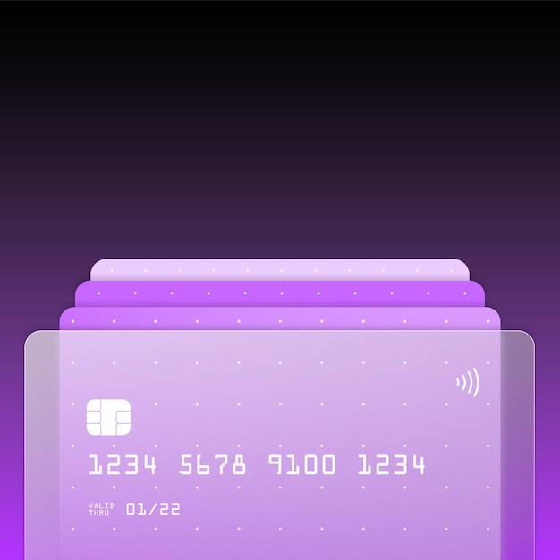 Glass effect credit card