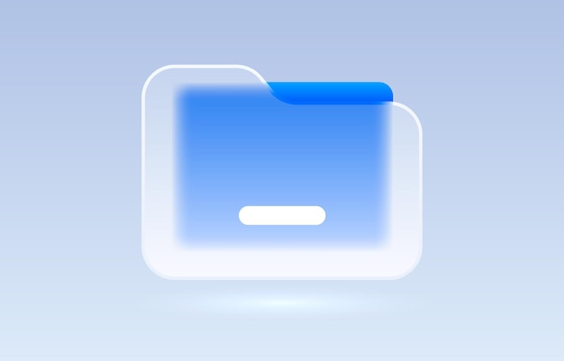 Vettore vettore del segno della raccolta dell'icona trasparente del documento del file di vetro