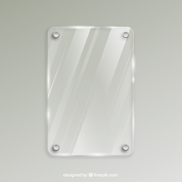 Vector glass frame in realistic style