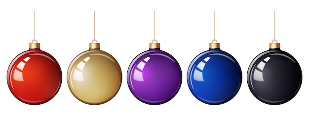 Glass glossy christmas balls