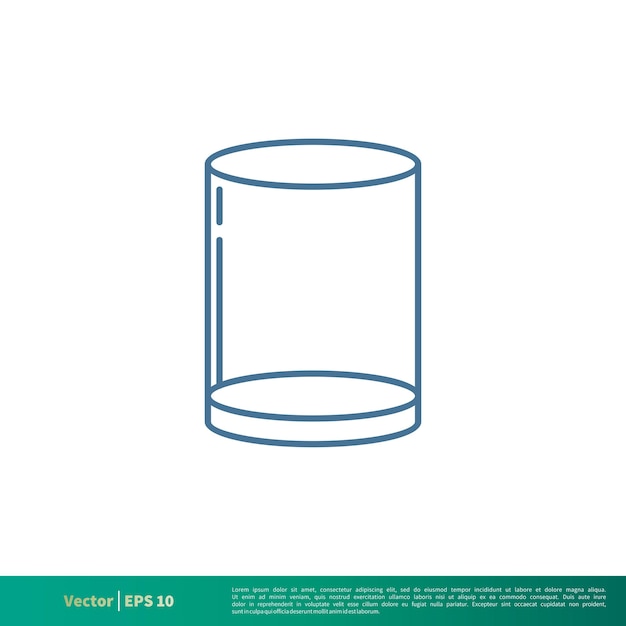 Vector glass icon vector logo template illustration design vector eps 10