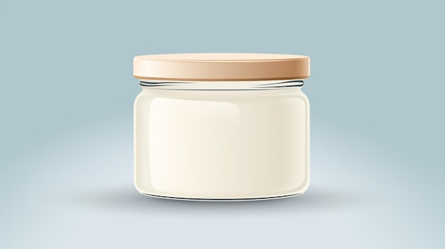 Vector a glass jar of cream