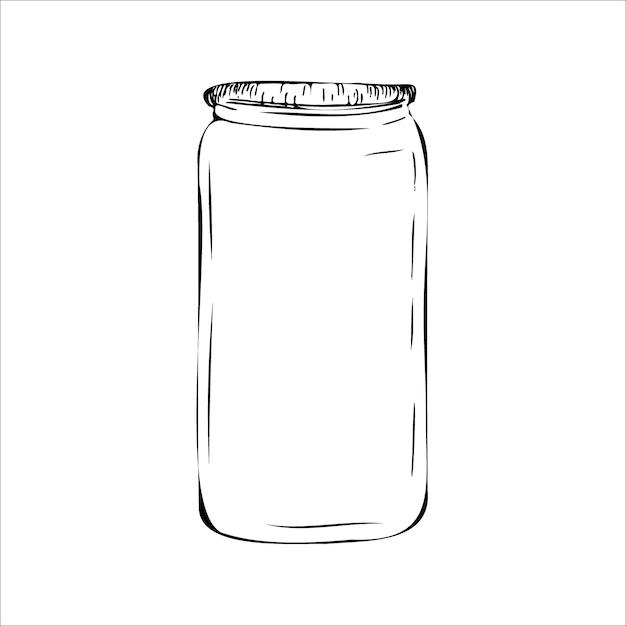 Glass jar Graphic vector illustration