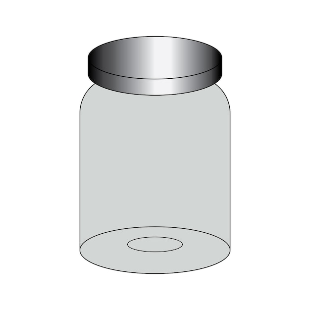 Vector glass jar icon