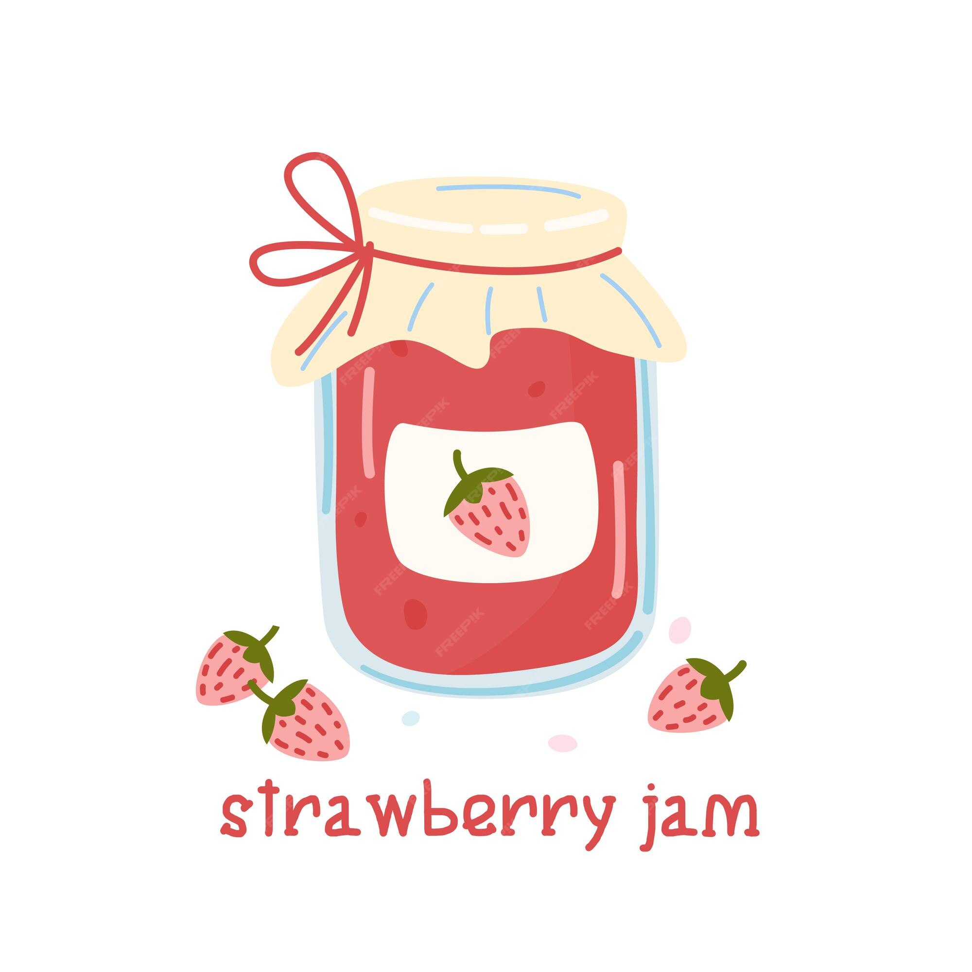Strawberry jam jar Vectors & Illustrations for Free Download | Freepik