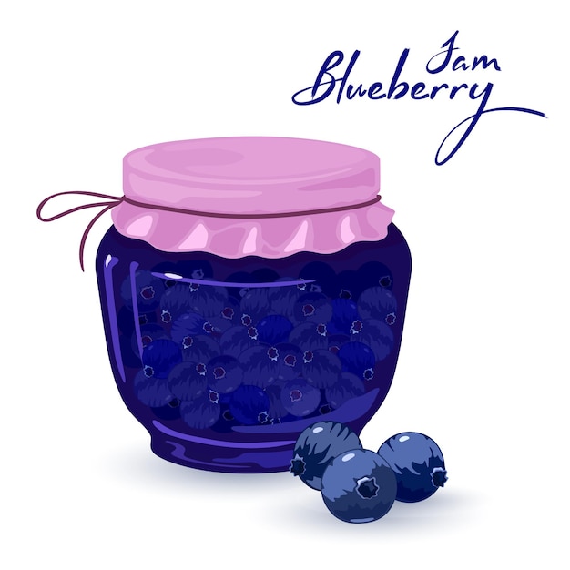 glass jar with vitaminized fruit jelly