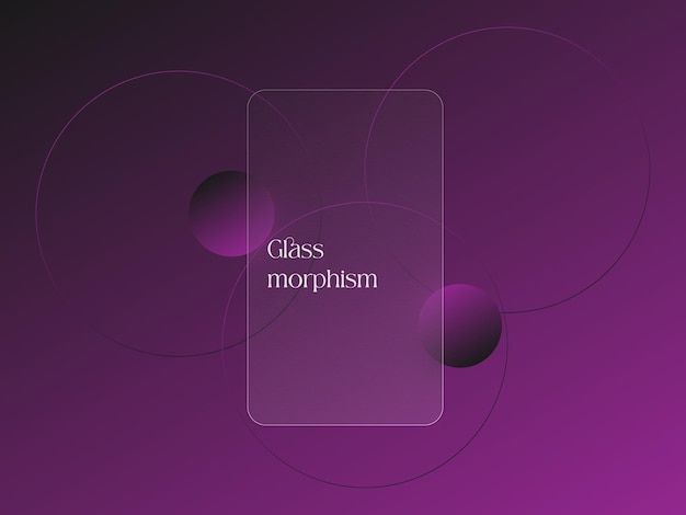 Glass morphism effect with gradient color background