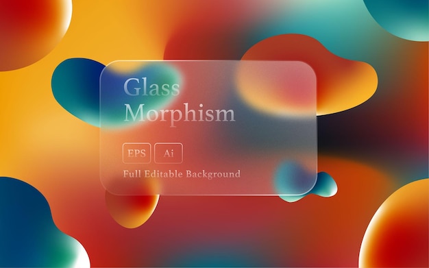 Vector glass morphism full editable eps