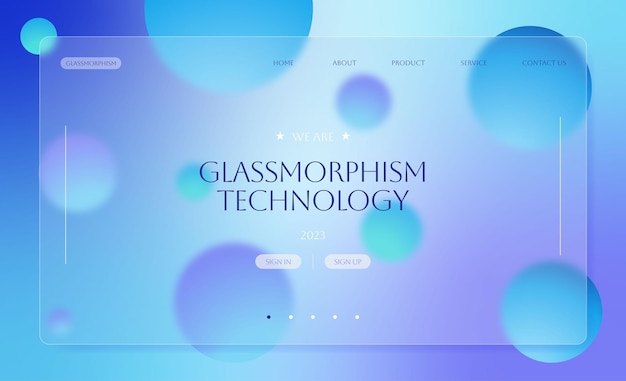 Vector glass morphism web design