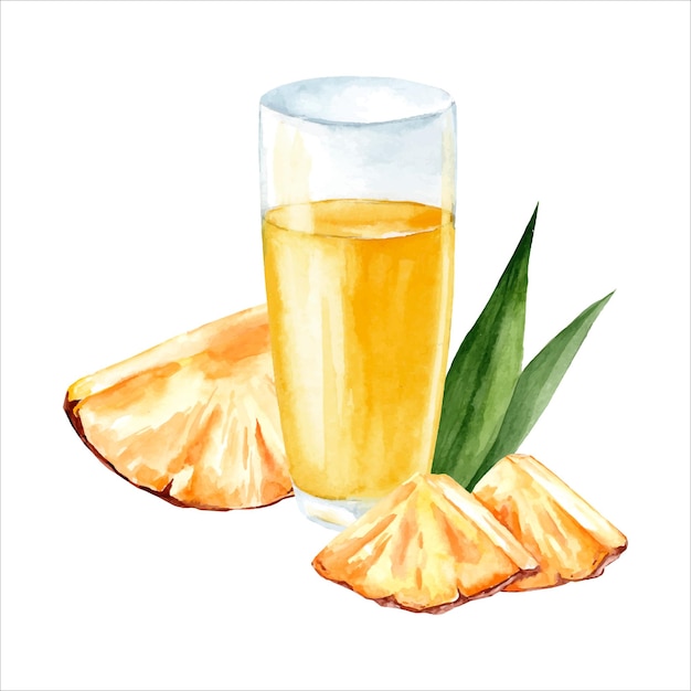 Bicchiere di succo d'ananas