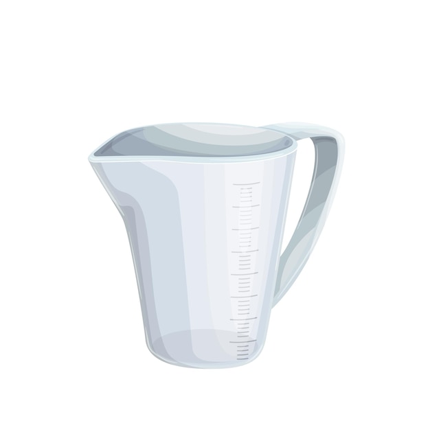 Glass or plastic empty measuring cup