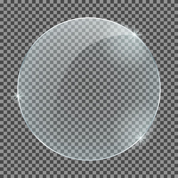 Glass plate isolated on a transparent background