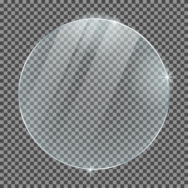 Vector glass plate isolated on a transparent background