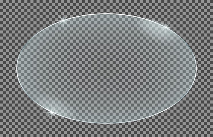 Vector glass plate isolated on a transparent background