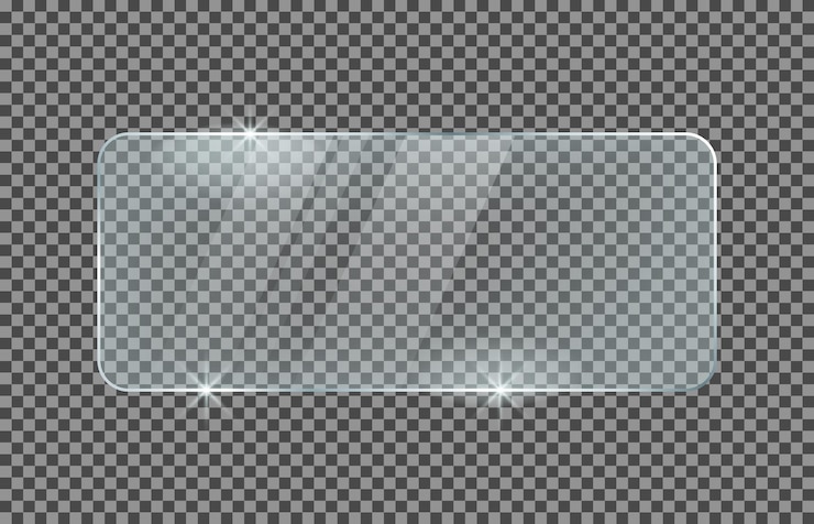 Vector glass plate isolated on a transparent background