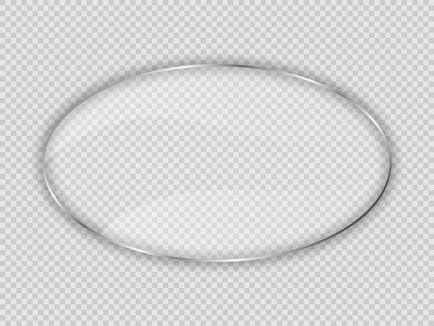 Glass plate in oval frame