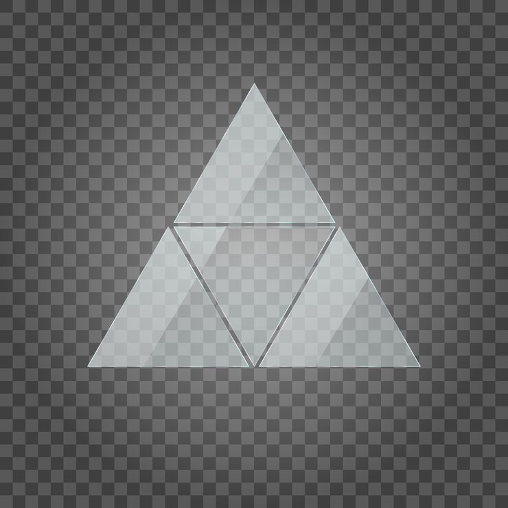 Vector glass plate on transparent background