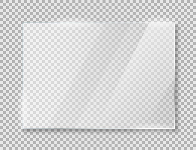 Glass plates realistic icon isolated on background vector illustration