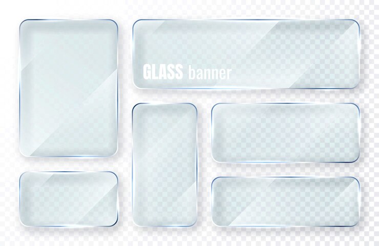 Vector glass plates set. 
