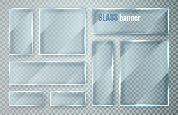 Vector glass plates set.