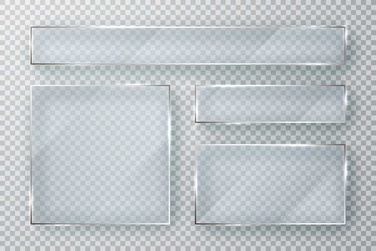 Vector glass plates set.