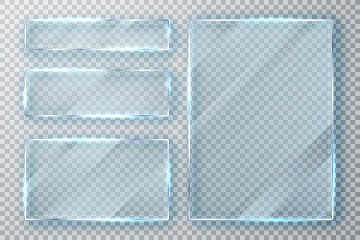 Vector glass plates set.