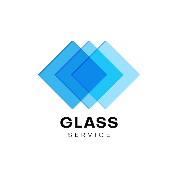 Vector glass service company icon of window production