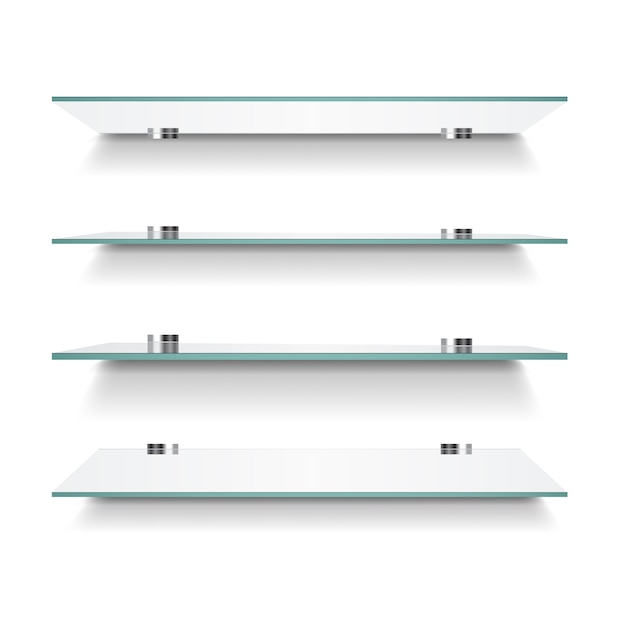 Vector glass shelves