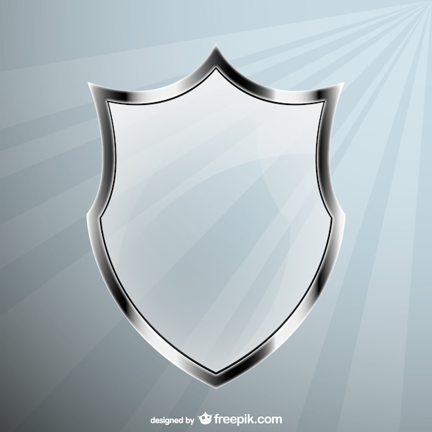 Vector glass shield vector