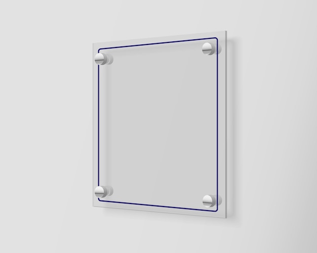 Glass signage mockup