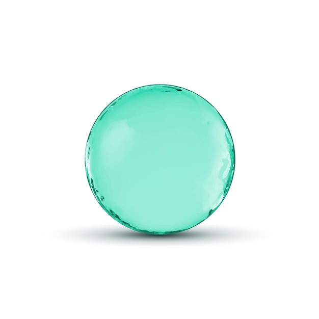 ガラス球ボールのデザイン。光沢のある円または影のある泡。抽象的なイラスト。