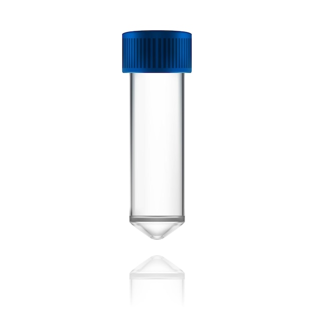 Glass test tube with cap