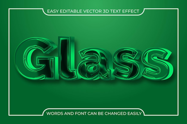 Vector glass text effecct design